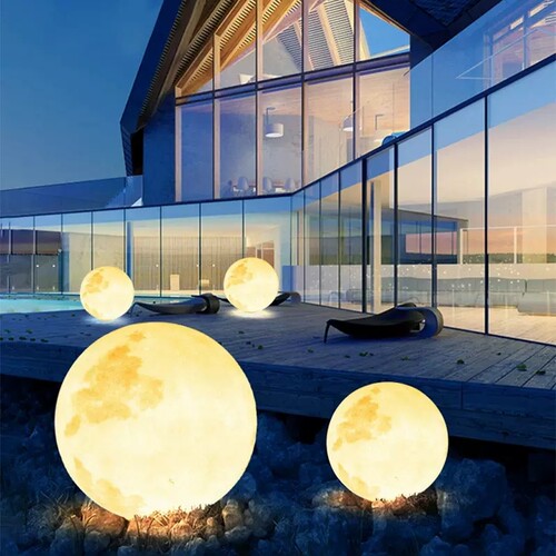 户外月球灯太阳能庭院灯草坪月亮灯别墅景观灯P氛围灯花园装饰地