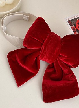 新年装饰挂件蝴蝶结窗r帘绑带创意高级感红色窗帘扣环固定器