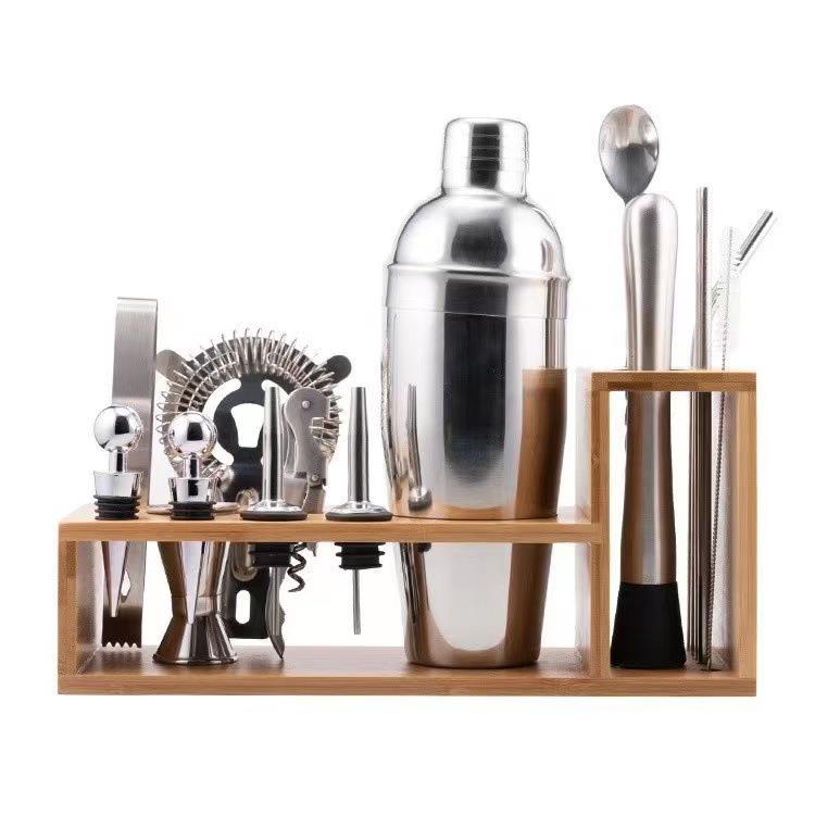 厂家供应调酒器不锈钢酒吧套装304调酒工具组合17件套鸡尾酒杯壶