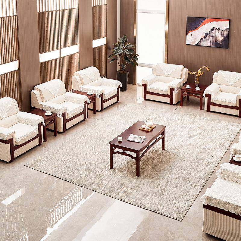 贵宾接待室会议沙发布艺可拆洗沙发办公洽谈茶几中式白色单人组合,3C数码配件,其它配件,淘宝优惠券,粉丝福利购,淘宝优惠卷