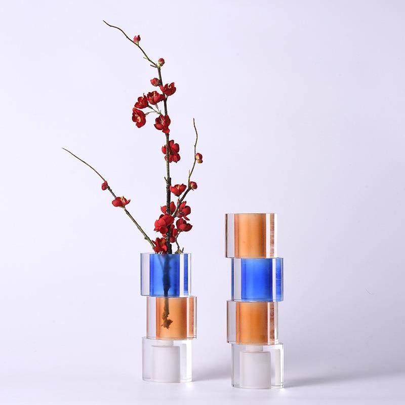简约现代田园风创意花瓶摆件样板间客厅树脂水晶玻璃金属花器插花,金属材料及制品,金属加工件/五金加工件,淘宝优惠券,粉丝福利购,淘宝优惠卷