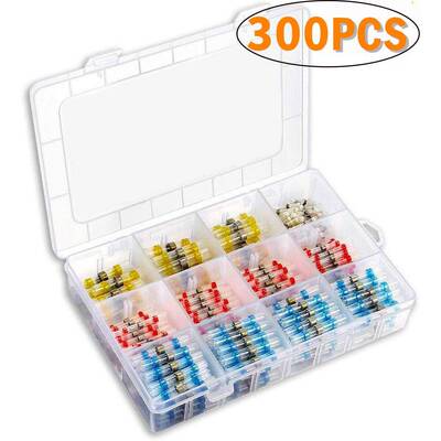 300pcs盒装热缩防水绝缘焊锡管焊锡环中接管组合套装