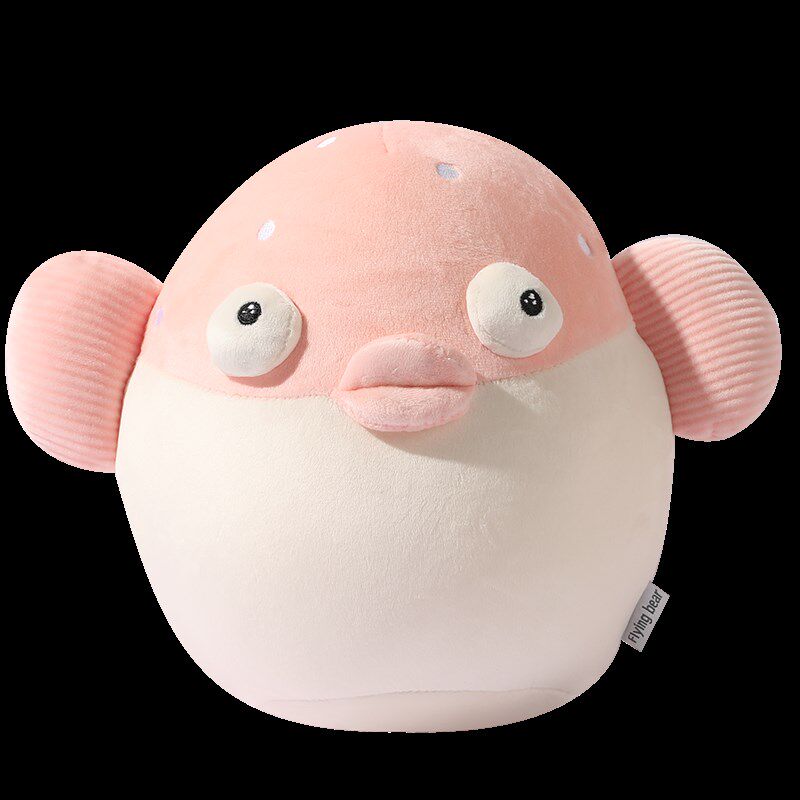 小河豚变形两用枕抱枕可爱脖子u型颈枕旅行护颈枕头靠枕U形