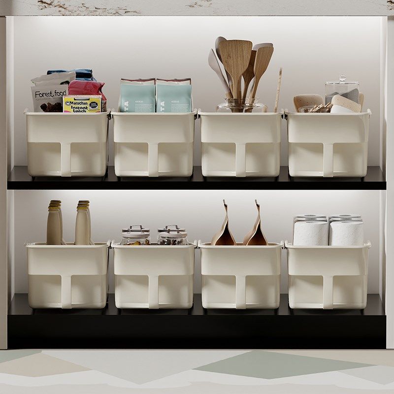 橱柜带把手收纳盒厨房高柜吊柜深柜整理筐厨具锅具杂物整理储物箱,收纳整理,橱柜收纳筐,淘宝优惠券,粉丝福利购,淘宝优惠卷