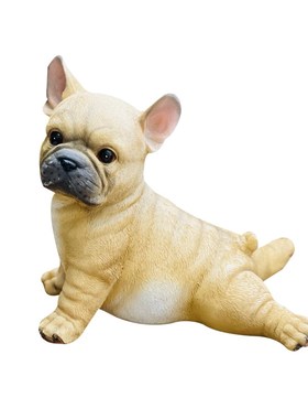 仿真斗牛狗摆件树脂工艺品小狗客厅花园庭院装饰可爱动物电视柜