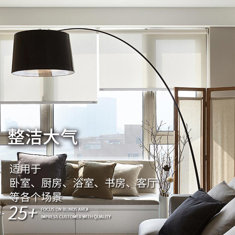 免打孔安装弹簧卷帘浴室卧室厨房办公室遮光遮阳手拉升降百叶窗帘