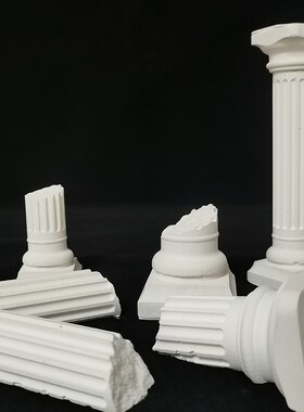 建筑废墟罗马柱水泥混凝土鱼缸C造景创意装饰水泥布景欧式摆件