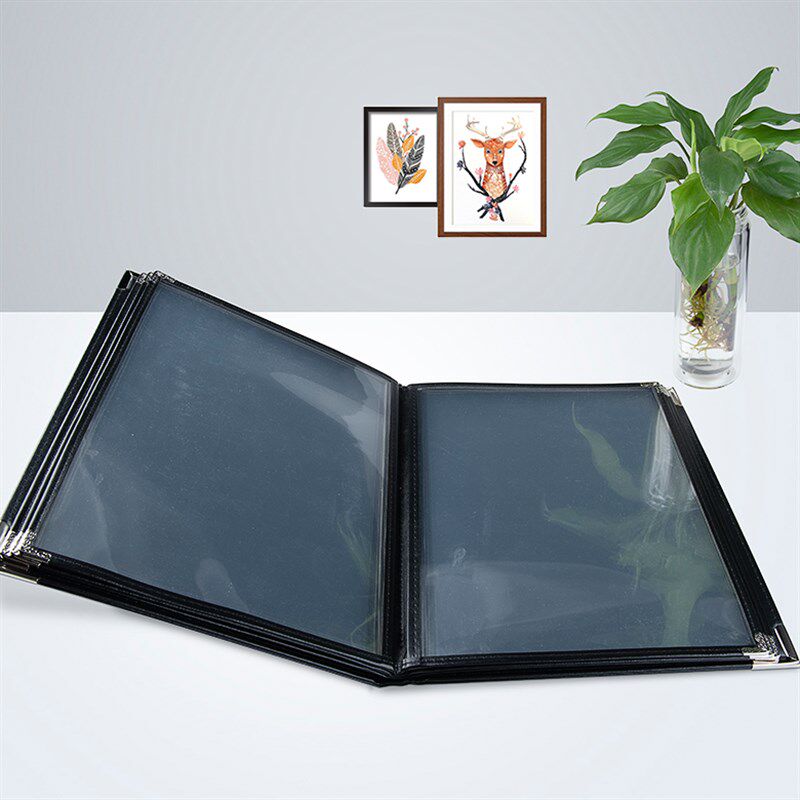 高档菜谱本A4活页创意中国风PVC透明点菜本插页菜单夹中西餐酒水