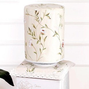 棉麻布艺饮水机罩防尘套田园风格 水桶罩2件套现代简约矿泉水桶罩