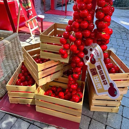 实木木框箱水果展示木条箱子超市牛奶陈列道具长方形木箱木架定制