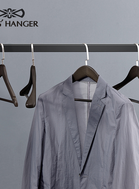 金领结黑色高端时n尚轻奢实木衣架西服衣挂衣柜木质衣撑