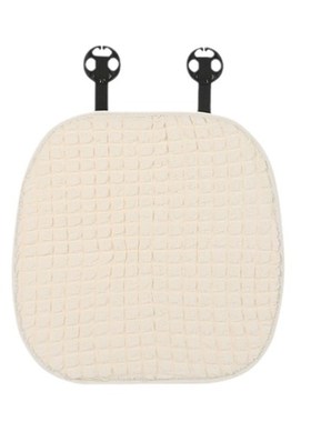 汽车坐垫车载座垫简约白色亚麻四季通用后排座椅通风夏季凉垫