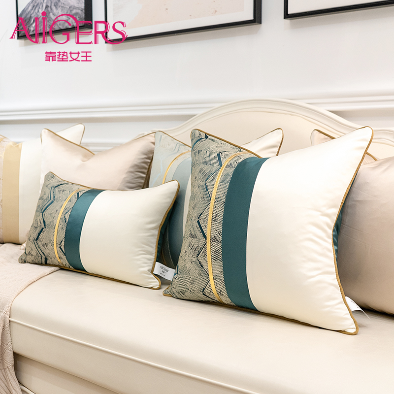 轻奢欧式客厅沙发抱枕靠枕靠垫床头长方形靠枕套飘窗抱枕套装组合