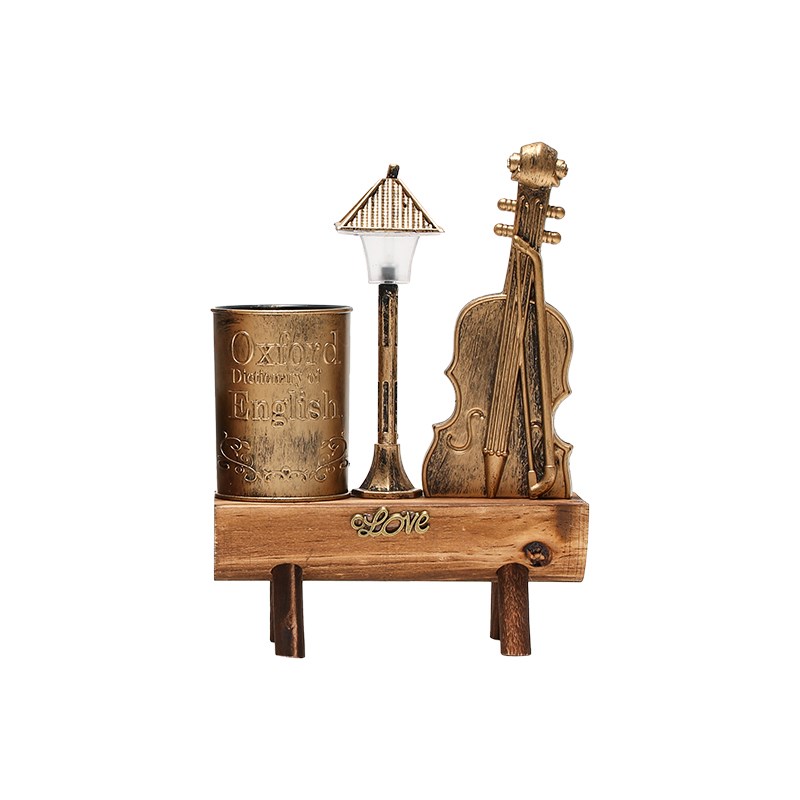 创意复古欧式小灯夜灯笔筒桌面床头摆件送老师朋友闺蜜圣诞节礼品