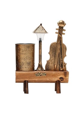 创意复古欧式小灯夜灯笔筒桌面床头摆件送老师朋友闺蜜圣诞节礼品