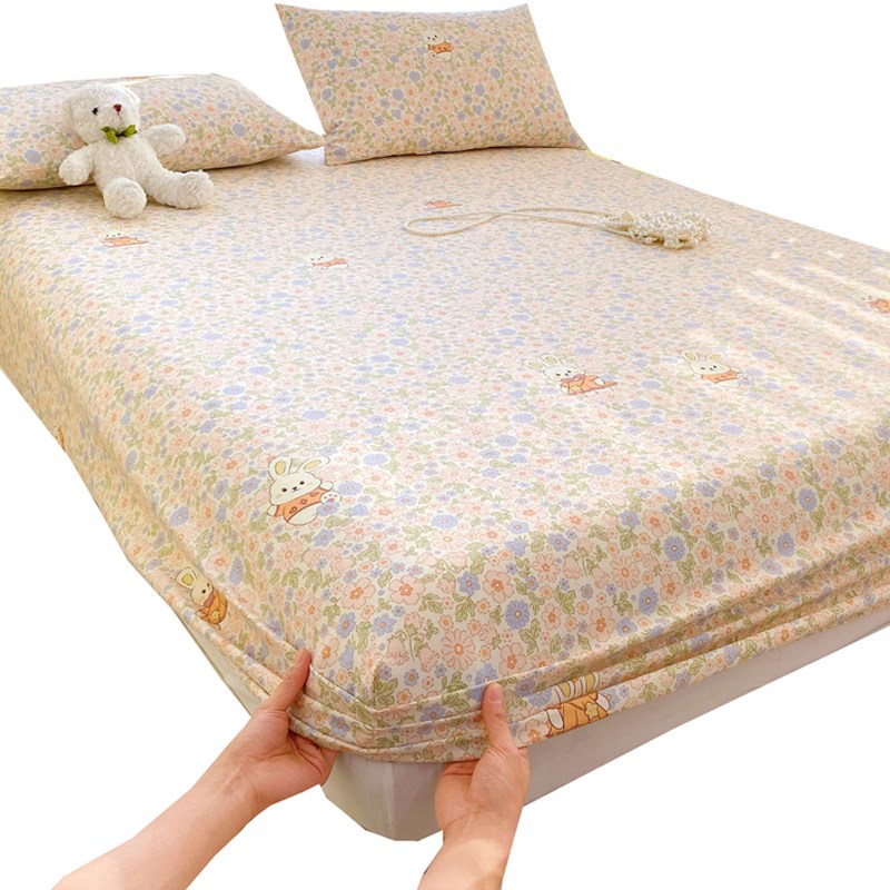 全棉老粗布床笠单件床罩2025新款亚麻纱布床单人床垫套保护罩