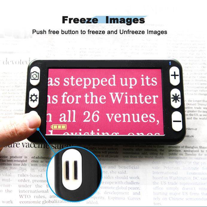 新款5寸便携式电子助视器辅助看黑板老花镜读报器接电视输出