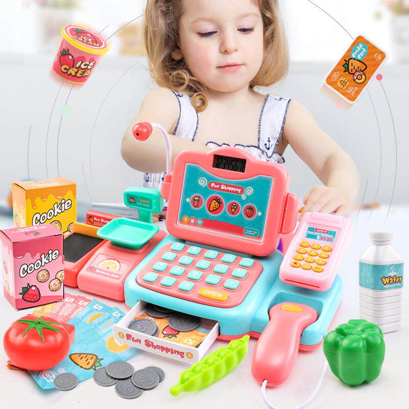 多功能收银台过家家扫描刷卡智能语音超市收银机儿童早教玩具