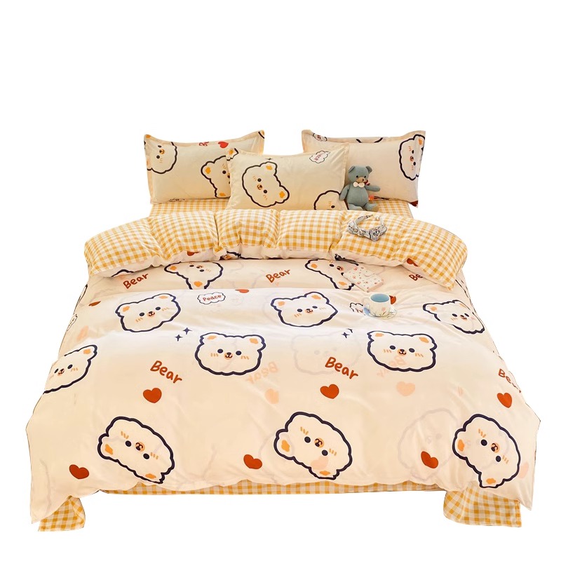 被套单件150x200x230学生宿舍单人被罩三件套非全棉被单1.5米