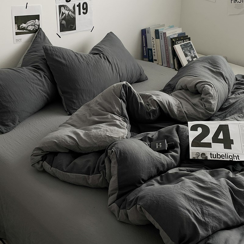 纯色被套单件150x200x230180x220单独被罩全棉宿舍单人三件套