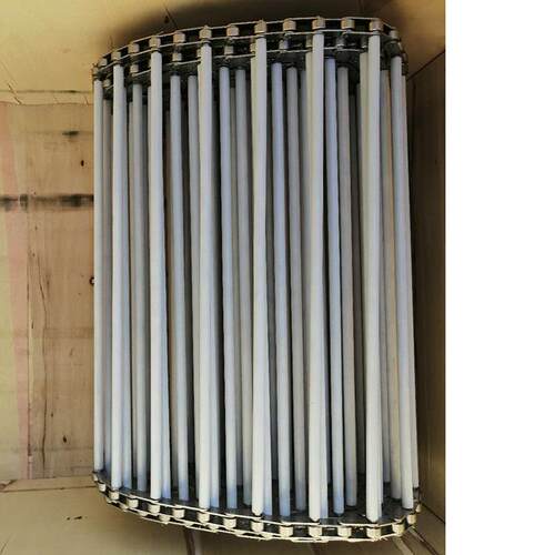 2042SS不锈钢工业输送链 铁氟龙横杆耐高温 食品机械专用输送链