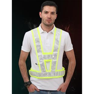 LED带灯反光马甲充电反光背心施工环卫反光衣骑行反光安全服