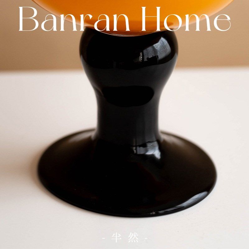 新中式高脚花瓶琉璃中古风软装A摆件归缶鲜花百合水养玻璃艺术花,家居饰品,花瓶,淘宝优惠券,粉丝福利购,淘宝优惠卷