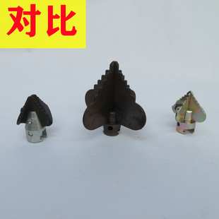 疏通机弹簧配件头子刀头钻头钻具16毫米加大口径电钻锤疏通下水道