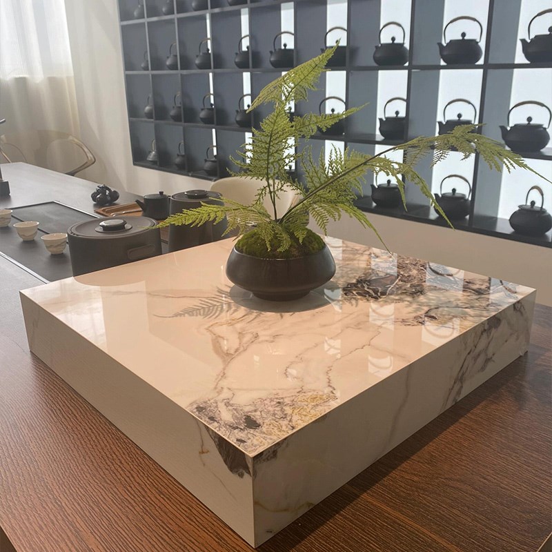 新中式岩板实木茶桌2025轻奢高端胡F桃木茶台功夫茶泡茶桌茶室家