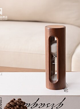 法式中古风沙漏计时器客厅桌面装饰摆件办公室P实木复古风创意礼
