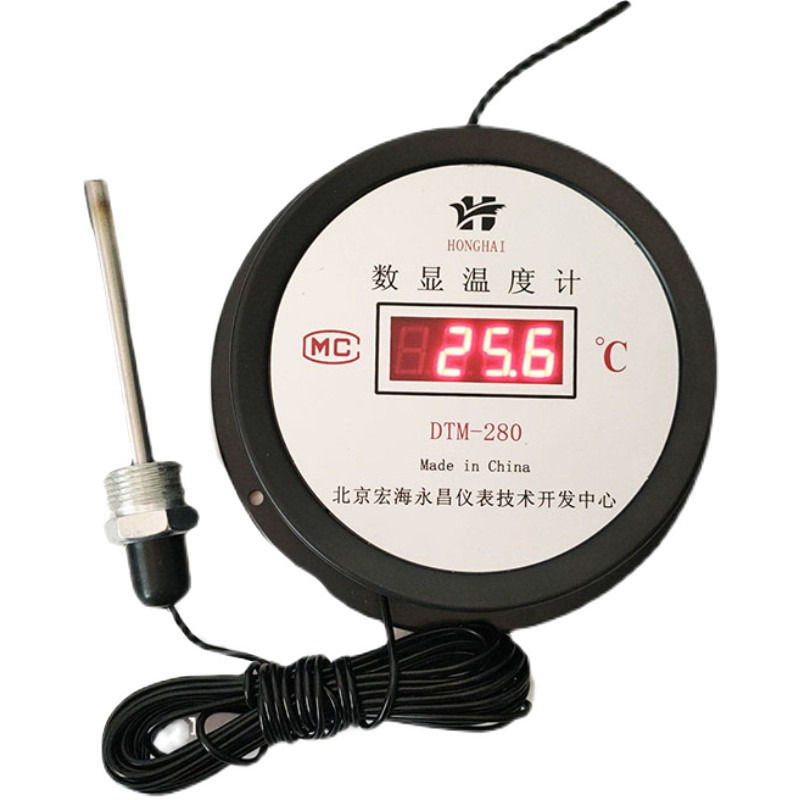DTM-280LCD数显温度计锅炉蒸汽温度E计安装6分螺纹-50-200度压力