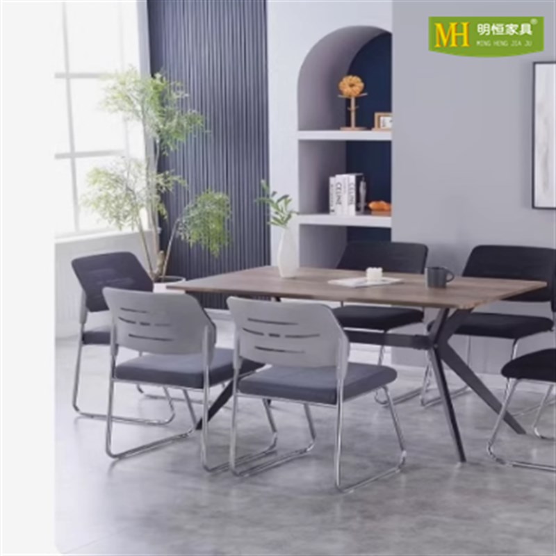 云南无扶手会客椅电脑椅会议椅学生家用椅免安装职员透气网布培训