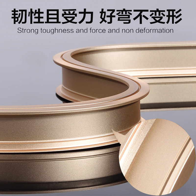 可弯曲窗帘轨道双轨静音铝合金滑轮配件飘窗顶装ul型侧装打孔滑轨