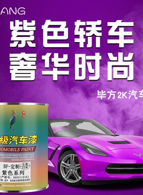 紫色2K汽车油漆m桶装成品汽车漆翻新喷漆星空天青蓝防锈金属漆