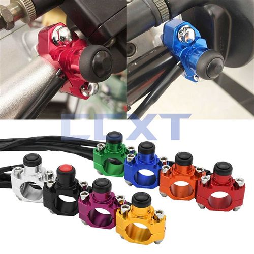 越野摩托改装点火启动熄火喇叭开关CNC按钮防水波速尔CQR华洋通用