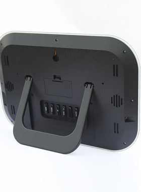 大屏电子万年历时k钟表创意数显温湿度电子挂钟桌面双闹钟白色简