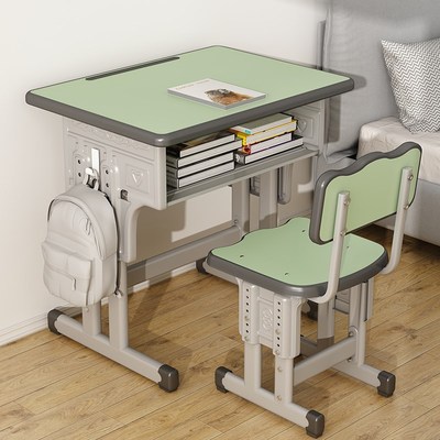 课桌椅高中生书桌两个孩r子的学习桌教室家用儿童培训班双人小户