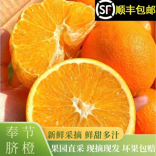 重庆新鲜奉节伦晚脐橙顺丰包邮