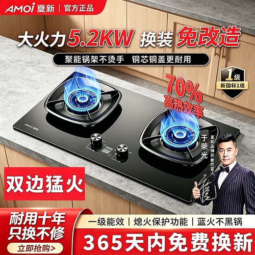 夏新5.2kw一级能效台嵌猛火双灶