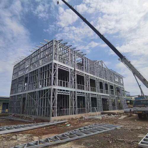农村自建轻钢别墅房子四合院房子民宿办公楼集成板房轻钢别墅
