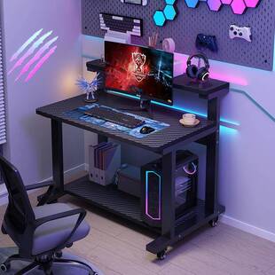 电脑桌小型台式电脑桌家用可移动简约单人多层工作学习写字收纳桌