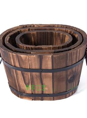 防腐木花瓶花盆木桶防腐木花盆花瓶木质花瓶木花盆SH01