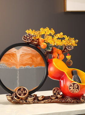 暖居摆件流沙画创意沙漏轻奢高档客厅客厅玄关电视柜装饰乔迁新居