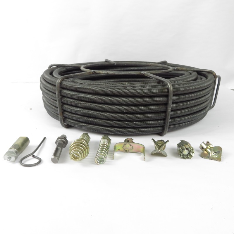 电锤疏通冲击钻疏通下水道疏通实心钢丝绳实心搅鞭专业疏通硬钢丝