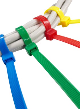 尼龙扎带3x150 3*150彩色红色长15cm捆扎封口线带园林足量1000根