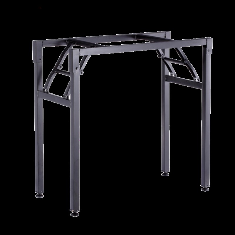 加厚办公桌腿支架铁桌脚金属铁架子双层调节桌架长方折叠餐桌脚架