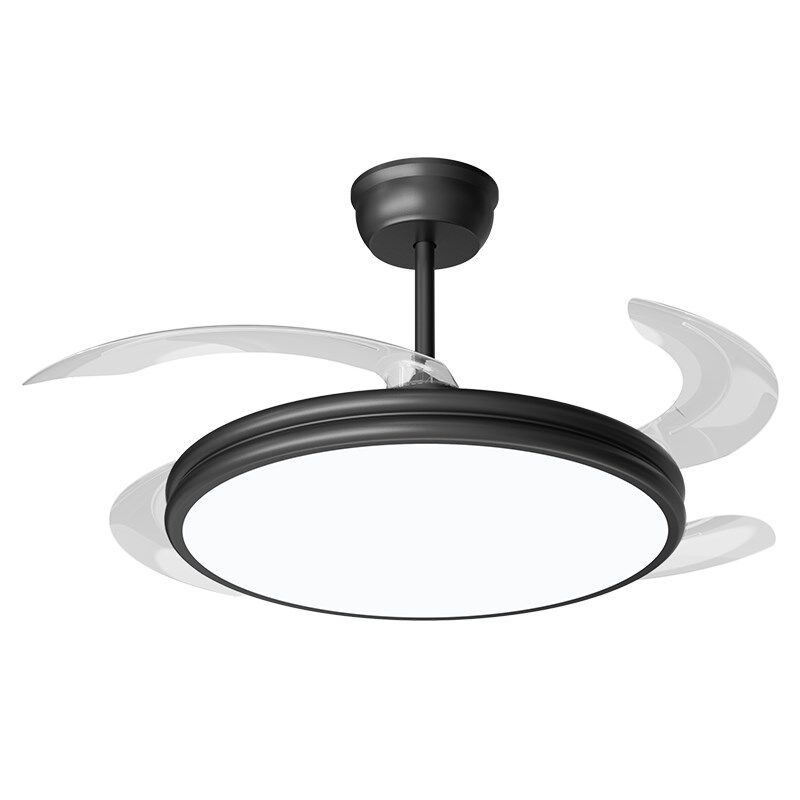 风扇灯简约创意静音隐形吊扇灯全光谱智能护眼卧室餐厅风扇吸顶灯