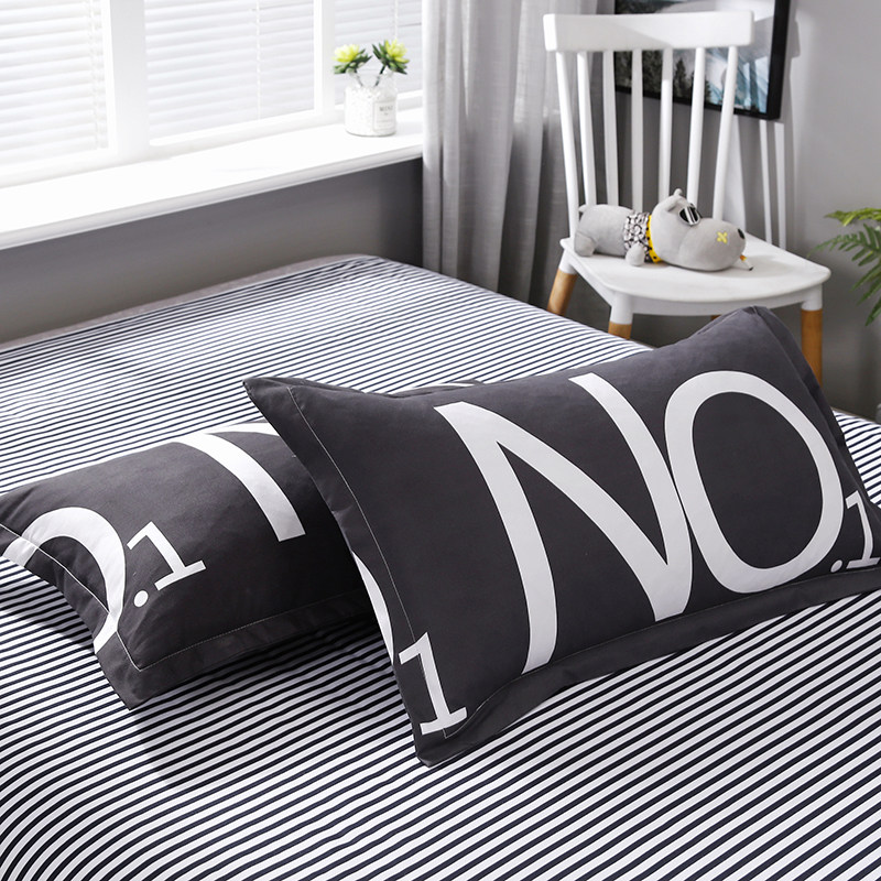 网红款床上用品四件套水洗棉单人被套学生宿舍1.2m床单三件套被罩