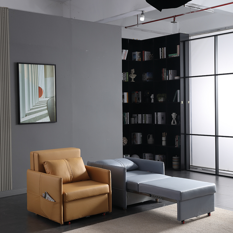 80cm宽单人沙发床储物两用可折B叠科技布2米长网红创意个性小户型