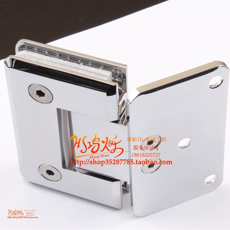 铜浴室夹玻璃门夹 13r5度 单边浴室夹 45度单面浴室夹 亮光